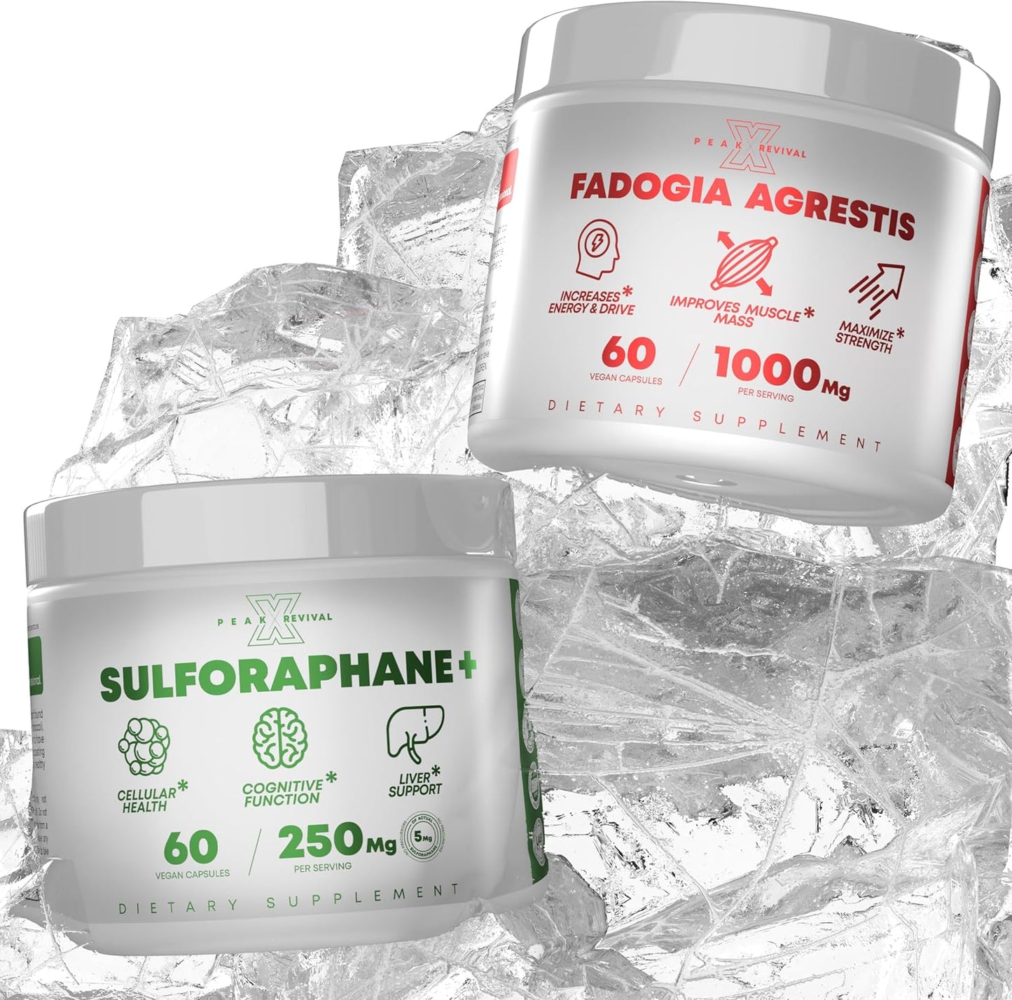 Peak Revival-X Fadogia Agrestis Sulforaphane Supplement for Energy & Cognitive Function - 60 Capsules