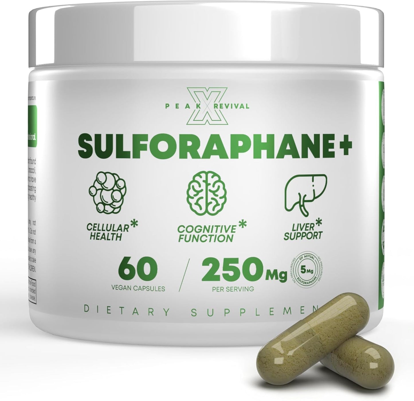 Peak Revival-X Fadogia Agrestis Sulforaphane Supplement for Energy & Cognitive Function - 60 Capsules
