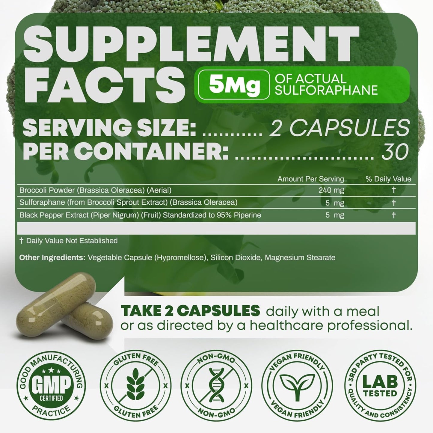 Peak Revival-X Fadogia Agrestis Sulforaphane Supplement for Energy & Cognitive Function - 60 Capsules