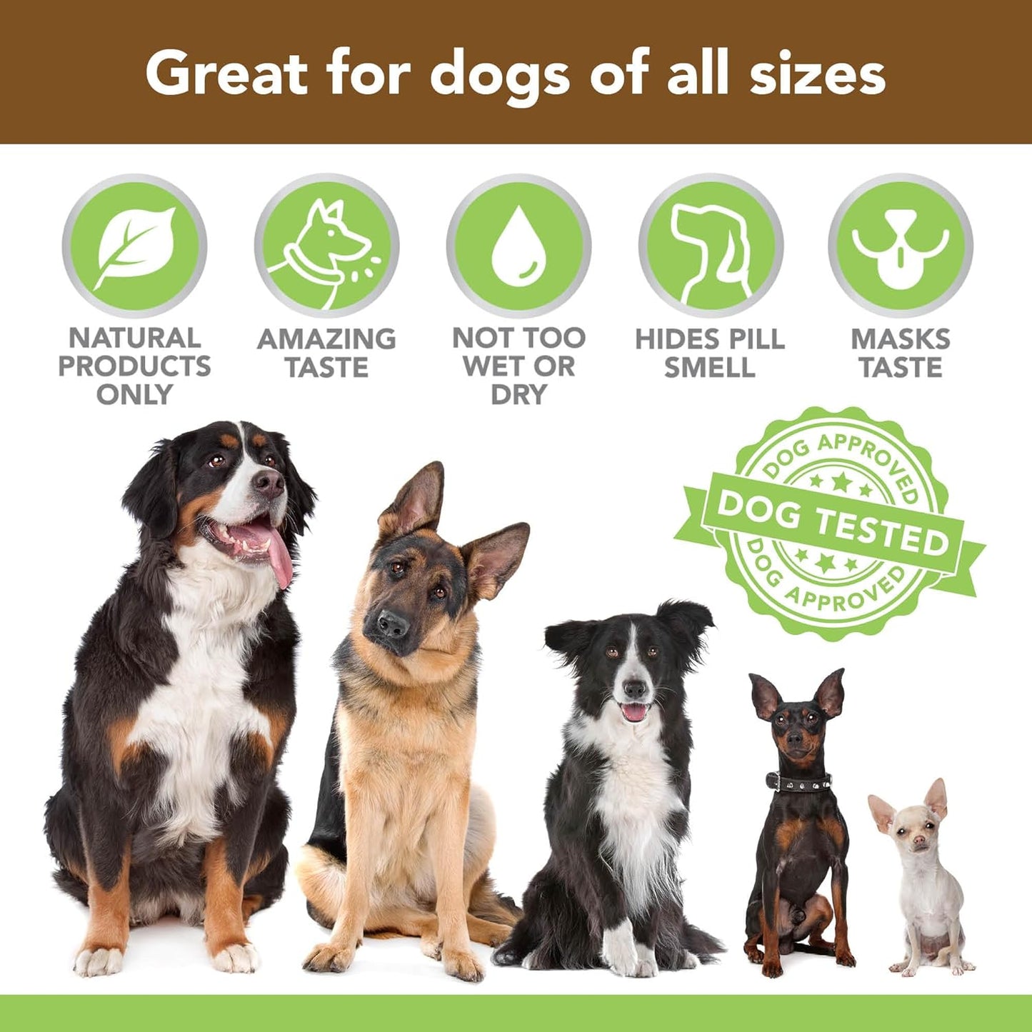 Peanut Butter Pill Masking Paste for Dogs - Natural Ingredients, Perfect Pet Medicine Treats to Hide Pills & Capsules, Packed with Flavor