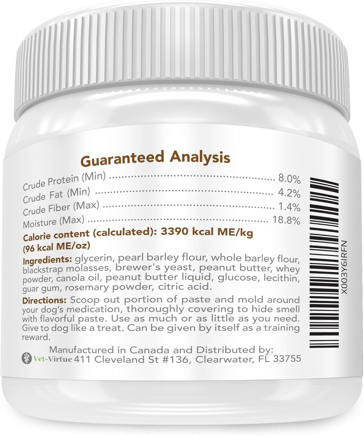 Peanut Butter Pill Masking Paste for Dogs - Natural Ingredients, Perfect Pet Medicine Treats to Hide Pills & Capsules, Packed with Flavor