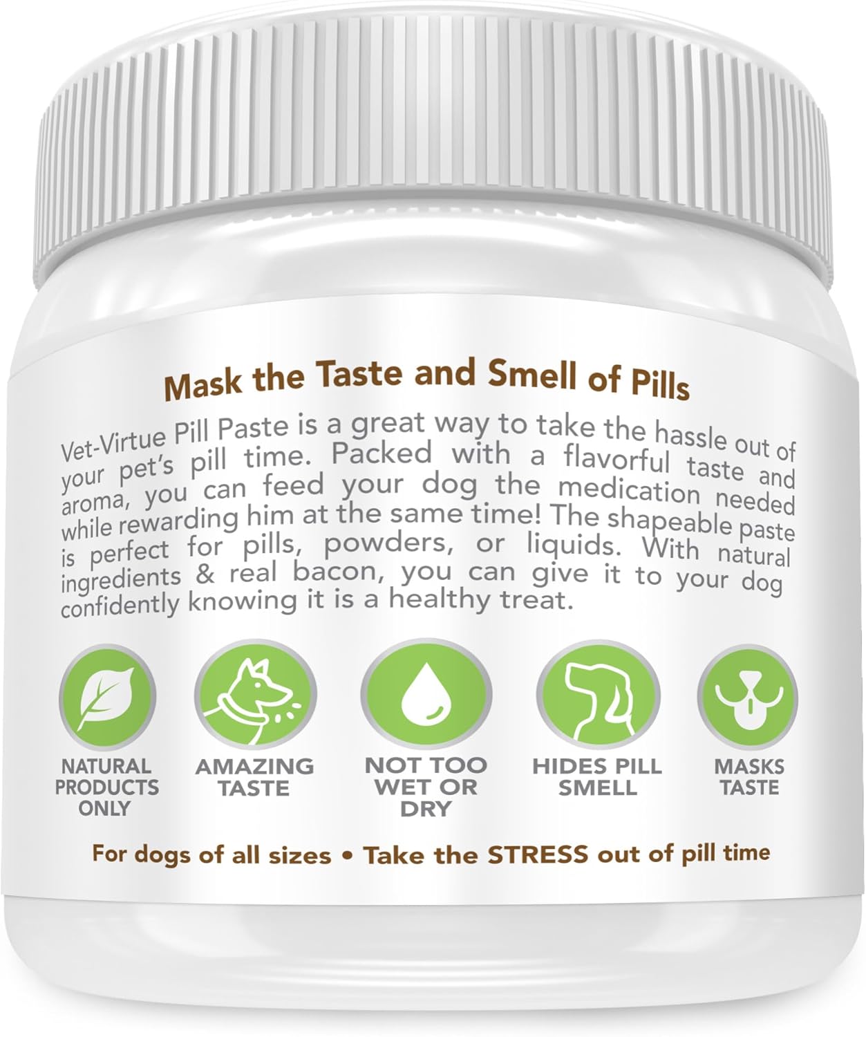 Peanut Butter Pill Masking Paste for Dogs - Natural Ingredients, Perfect Pet Medicine Treats to Hide Pills & Capsules, Packed with Flavor