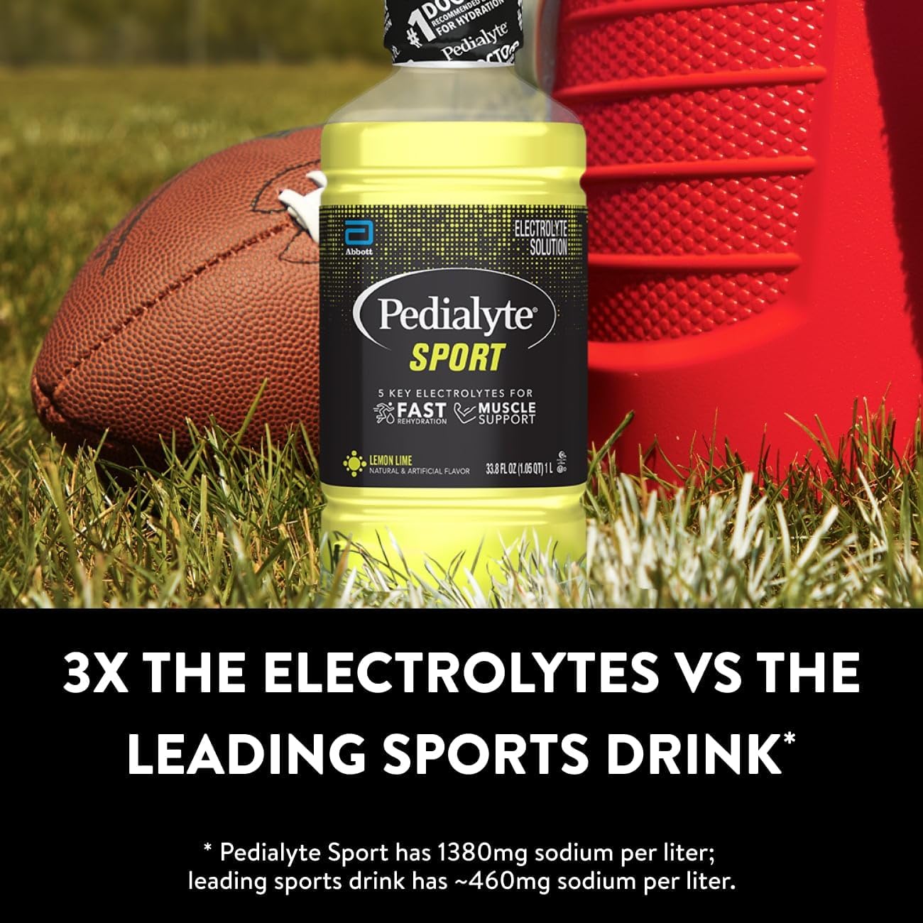 Pedialyte Sport Electrolyte Drink, Lemon Lime Flavor, 1 Liter Bottles - Pack of 4, Ideal for Pre, During, & Post-Workout Muscle Support - BoostGo Australia