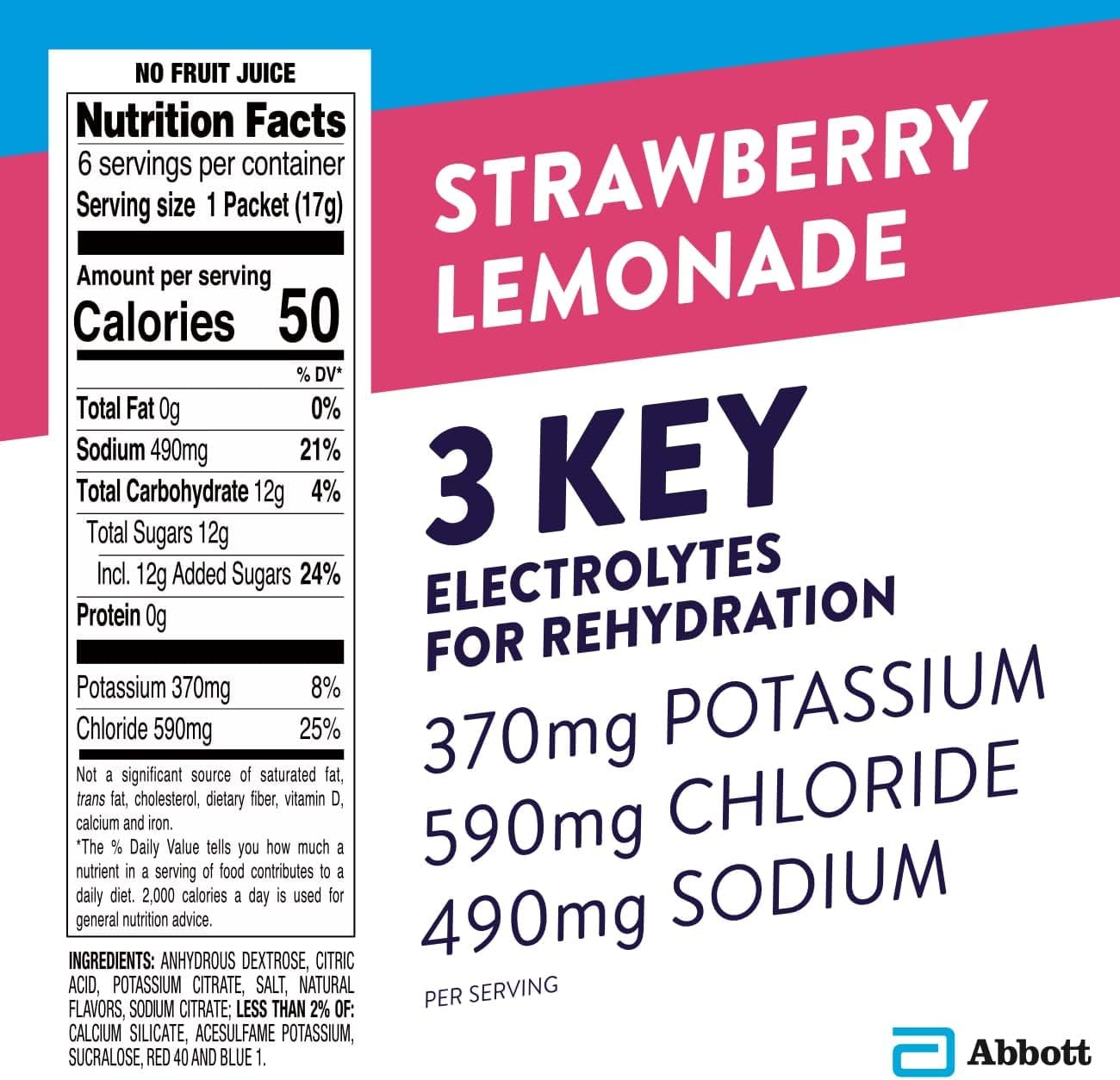 Pedialyte Strawberry Lemonade Electrolyte Powder Packets - 18 Single-Serving Hydration Drink Packets - BoostGo Australia