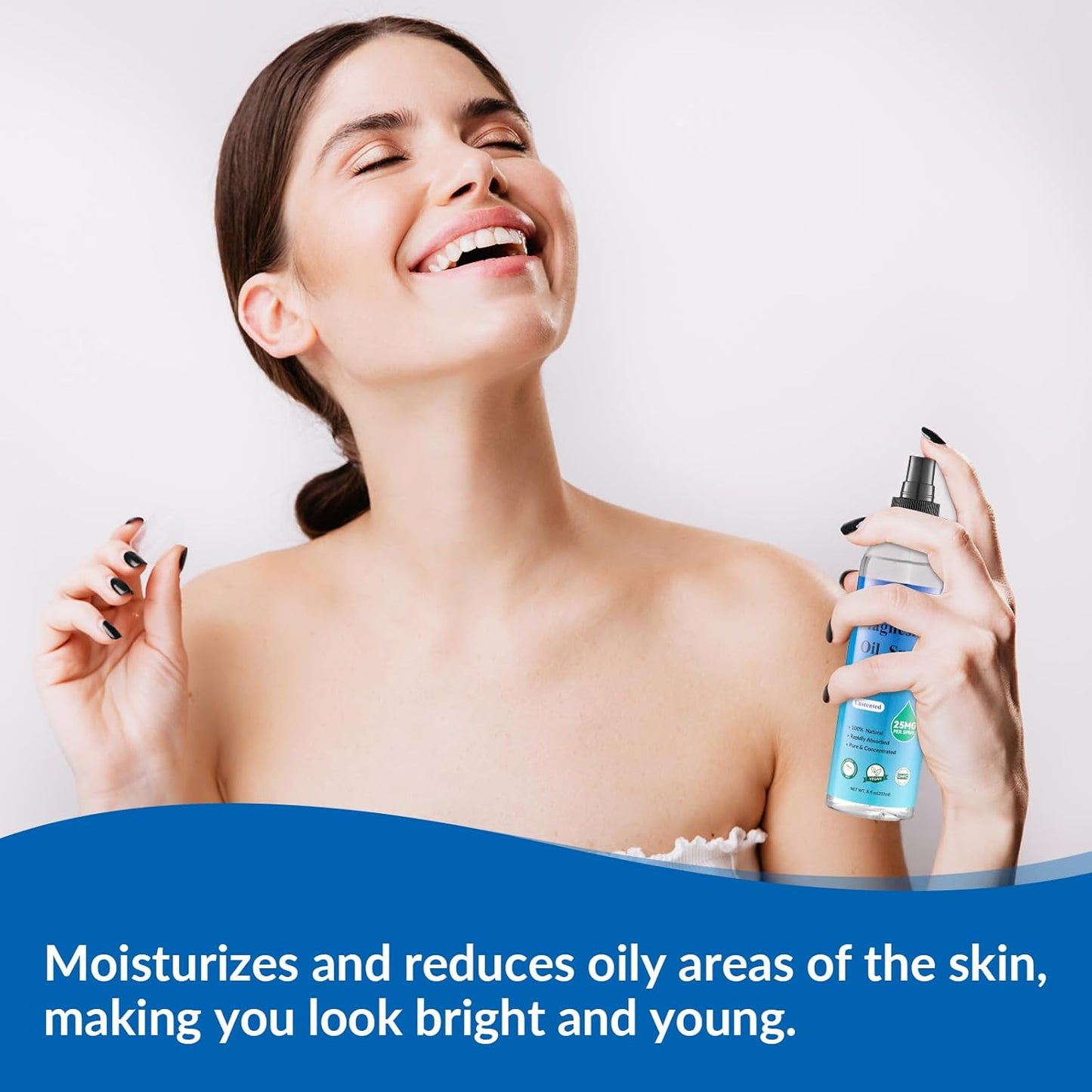 Peixty 100% Pure Magnesium Oil Spray, 8 fl oz - Less Itchy Topical Feet Spray - Magnesium Chloride from Ancient Zechstein Seabed - Unscented Formula