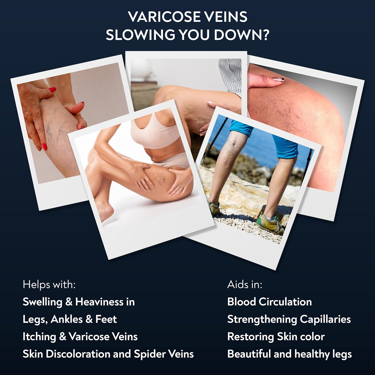 Penikose Varicose Vein Care Bundle - Herbal Tablets & Ashwagandha Leg Cream with Punarnava & Turmeric