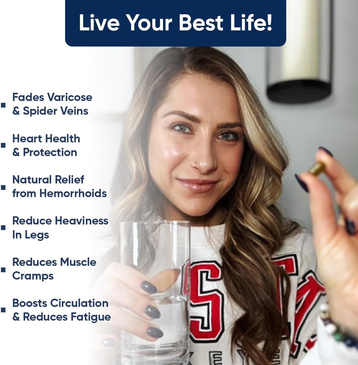 Penikose Varicose Vein Care Bundle - Herbal Tablets & Ashwagandha Leg Cream with Punarnava & Turmeric