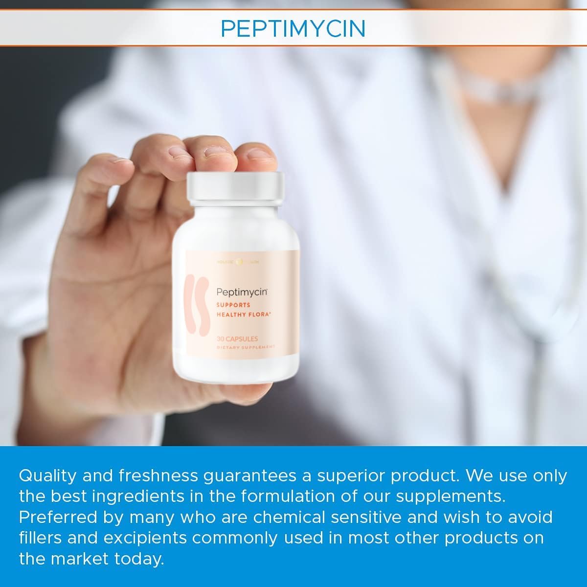 PeptiMycin Gut Health Supplements for Immune and Gastrointestinal Support - 30 Capsules