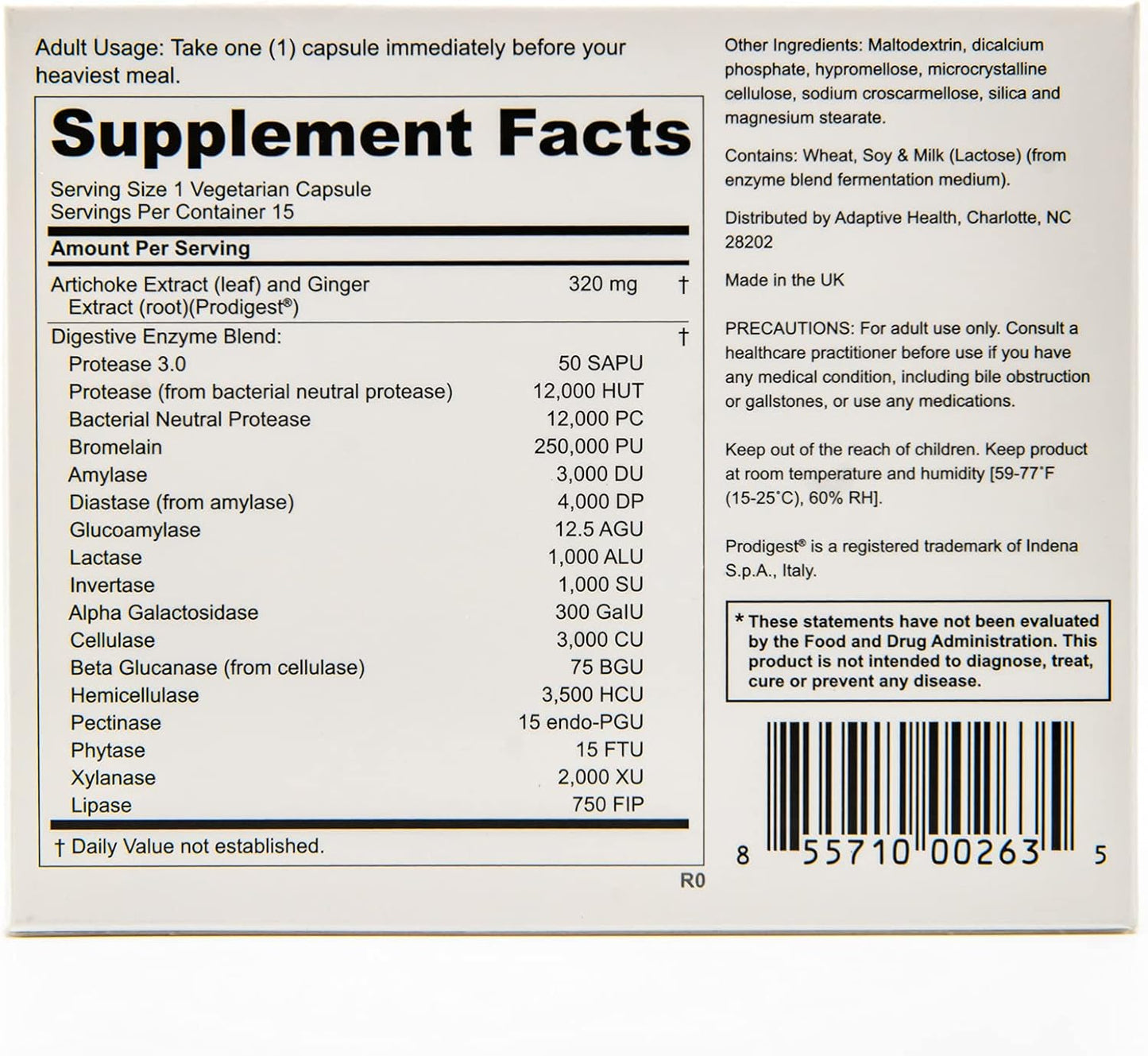 Peptiva Digestive Enzyme Supplement with ProDigest - Relief for Bloating, Gas, and Constipation - 15 Tablets