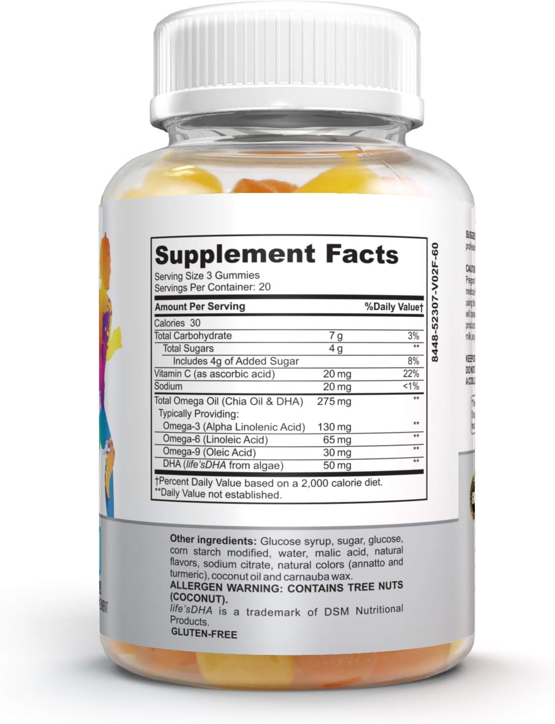 PEREGRUNE Omega 3, 6, and 9 Gummies with DHA for Runners - Daily Heart & Joint Health Supplements - Low Sugar - GMP Certified