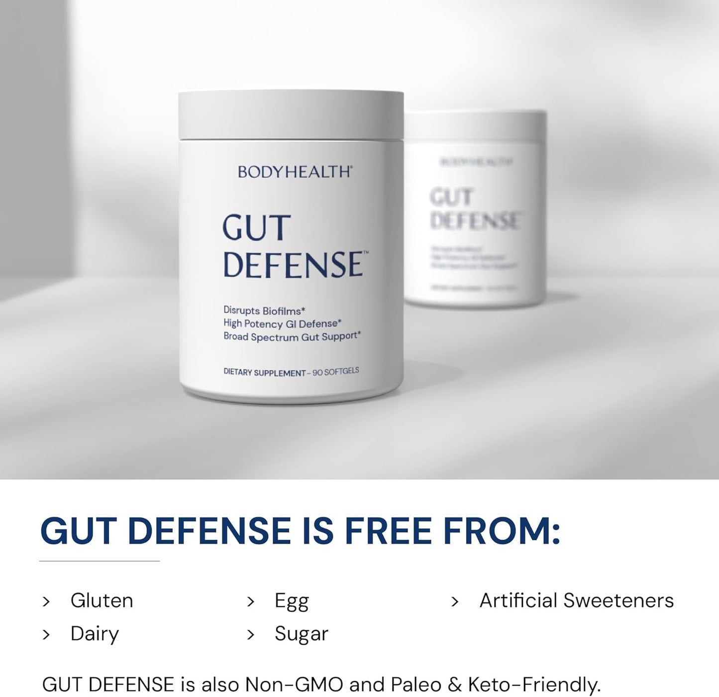 PerfectAmino Gut Defense Softgels - Advanced Gut Health Support for Women and Men - 90 Capsules