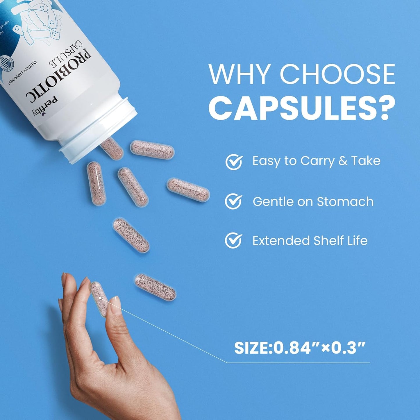 Perfiby Elderberry Probiotics: Supports Digestive & Immune Health, 120 Capsules