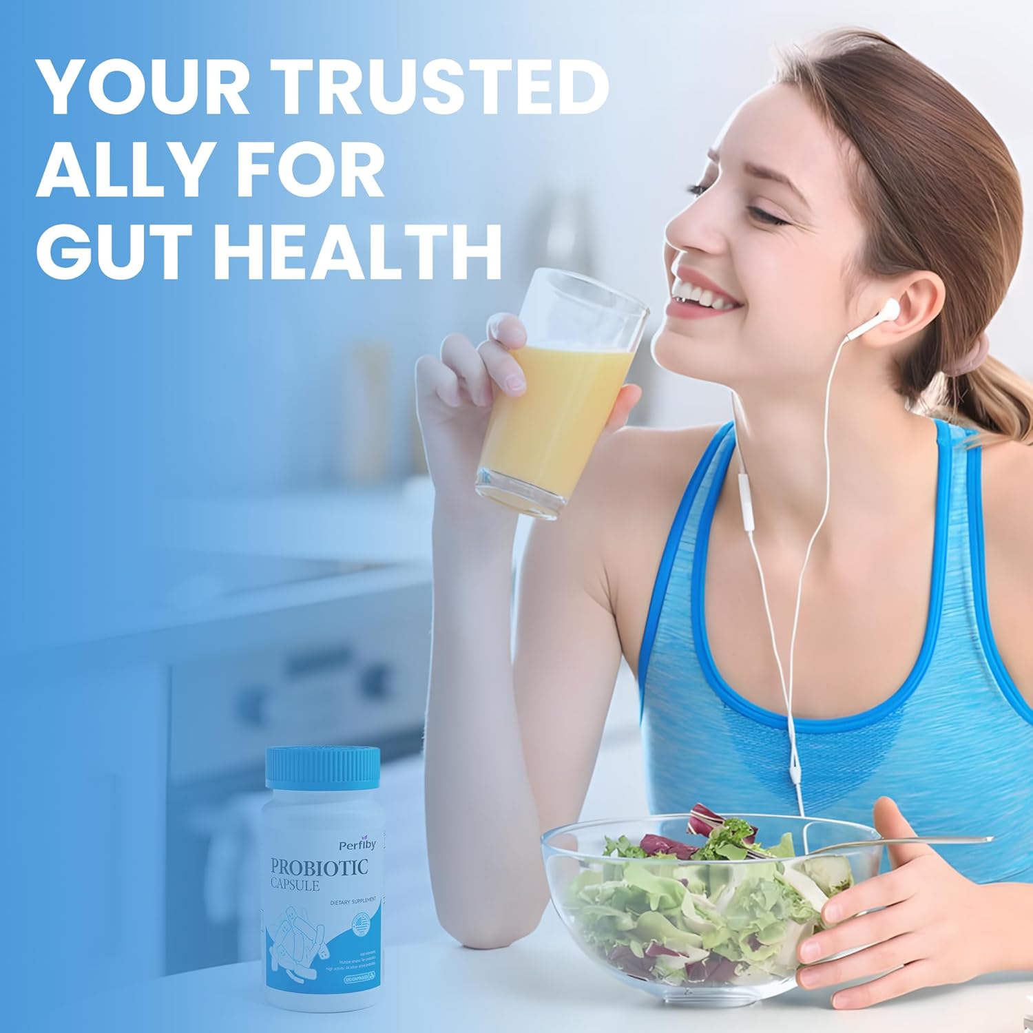 Perfiby Elderberry Probiotics: Supports Digestive & Immune Health, 120 Capsules