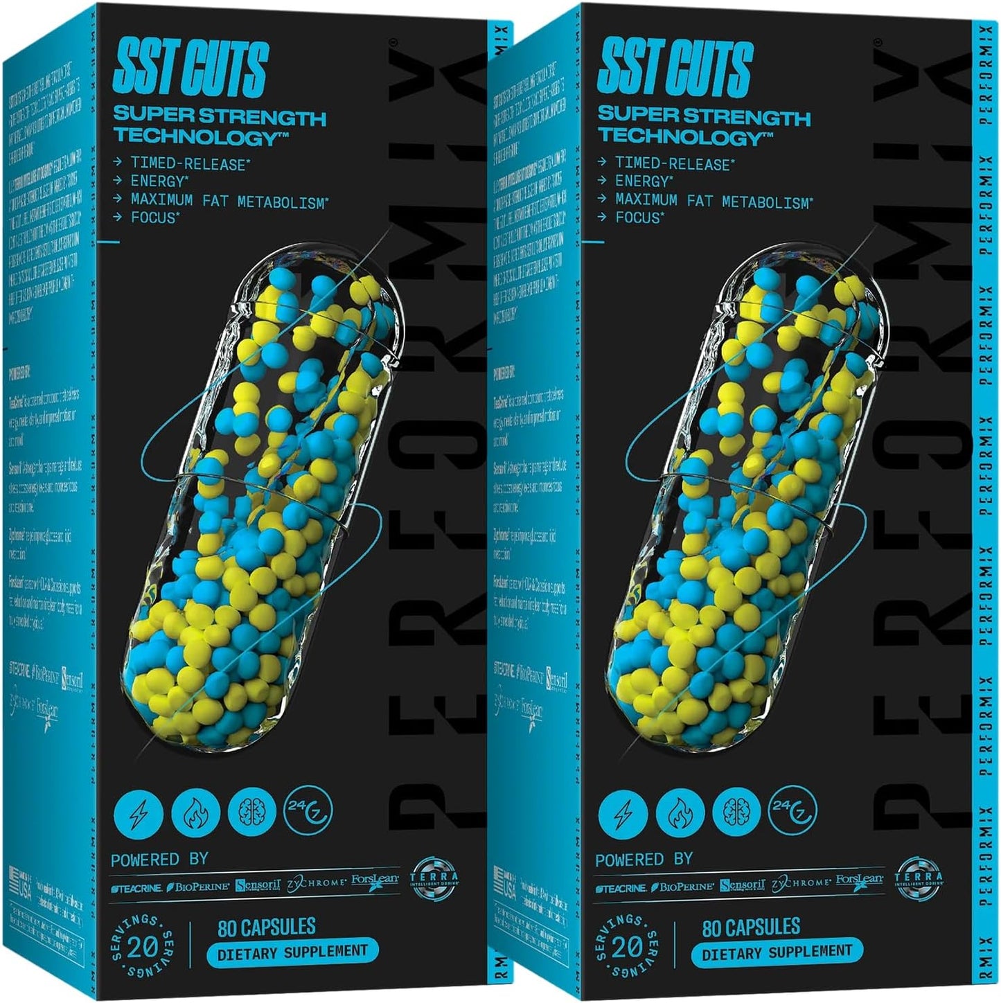 Performix SST Cuts Thermogenic Supplement for Energy, Focus, and Metabolism Support - 320 Servings for Men and Women