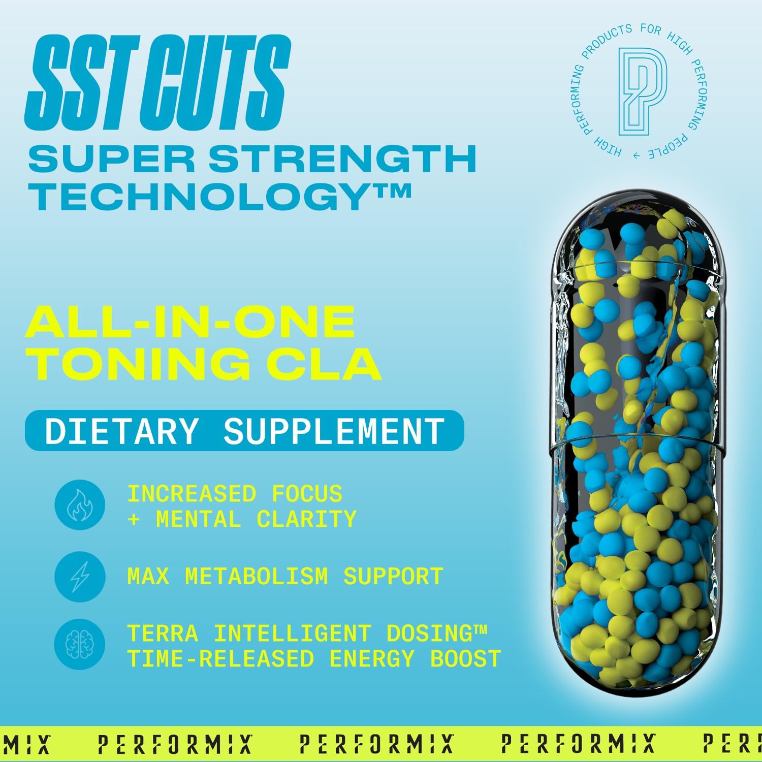 Performix SST Cuts Thermogenic Supplement for Energy, Focus, and Metabolism Support - 320 Servings for Men and Women