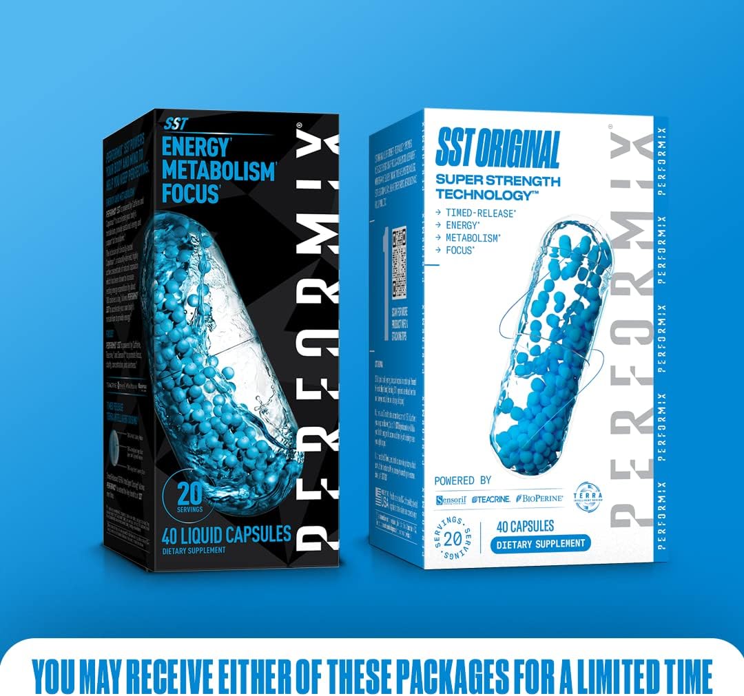 PERFORMIX SST Original Pre-Workout Energy Supplements with Timed-Release for All Day Focus & Energy Boost - 120 Capsules