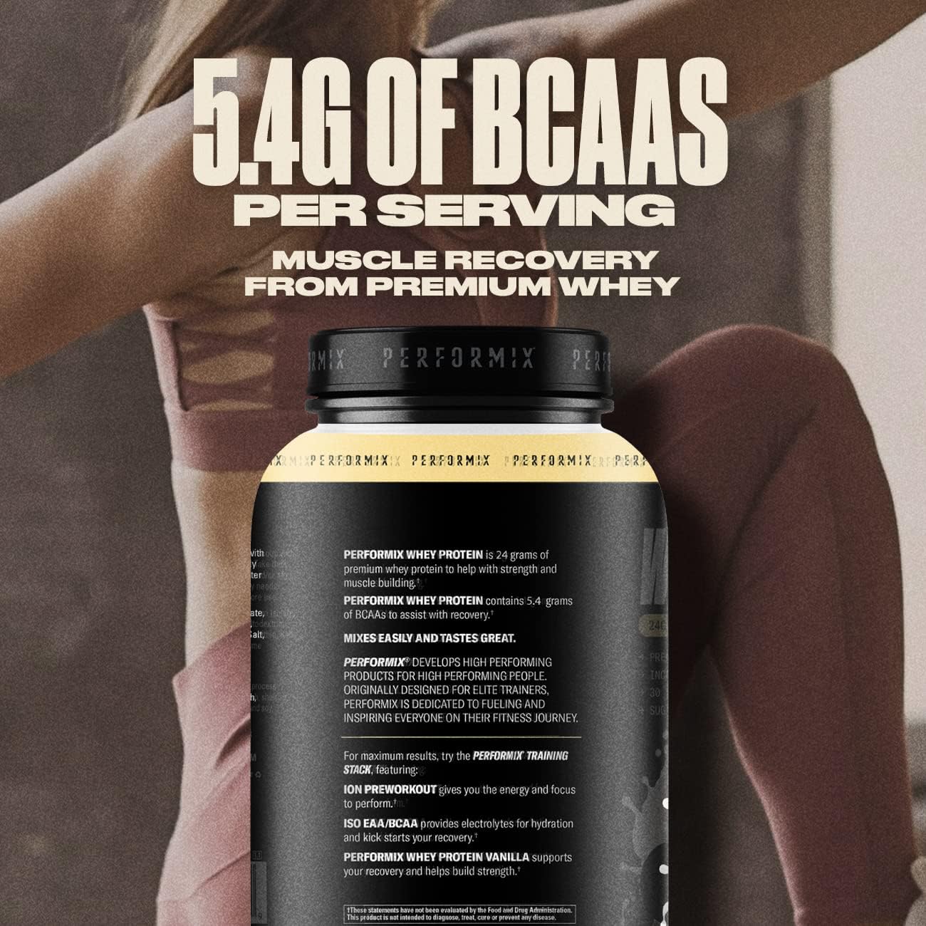 PERFORMIX Whey Protein Isolate Blend - 24g Protein, 5.4g BCAAs, 110 Calories - Muscle Building & Recovery - Vanilla - 1.98 lbs