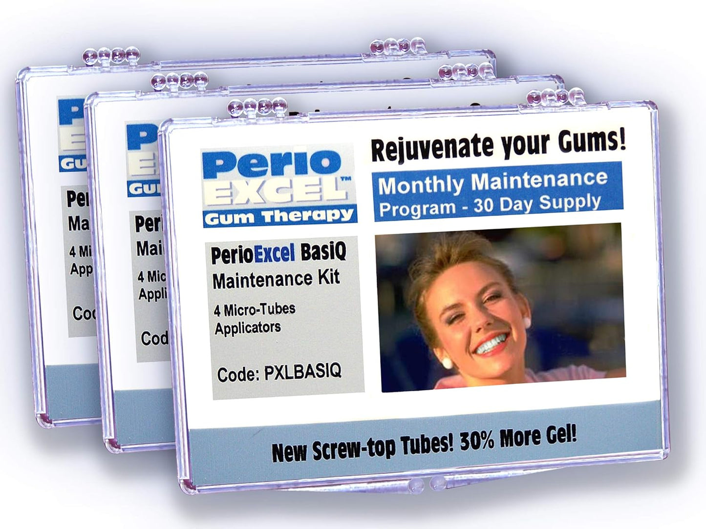 PerioExcel Basiq Tripack Gum Therapy Gel with CoQ10 - Sensitive Dental Care Solution for Bleeding Gums - 3-Month Supply