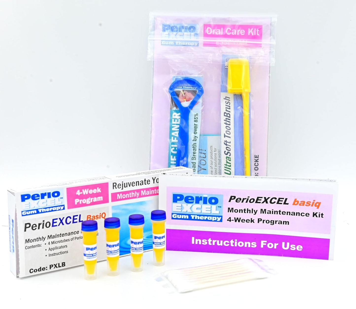 PerioExcel Basiq Tripack Gum Therapy Gel with CoQ10 - Sensitive Dental Care Solution for Bleeding Gums - 3-Month Supply