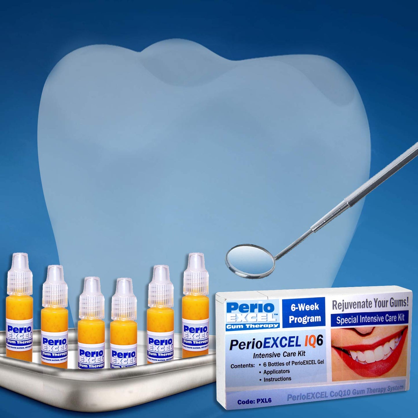 PerioEXCEL IQ6 Gum Therapy Intensive Care Program - CoQ10 Gel for Sensitive Dental Care