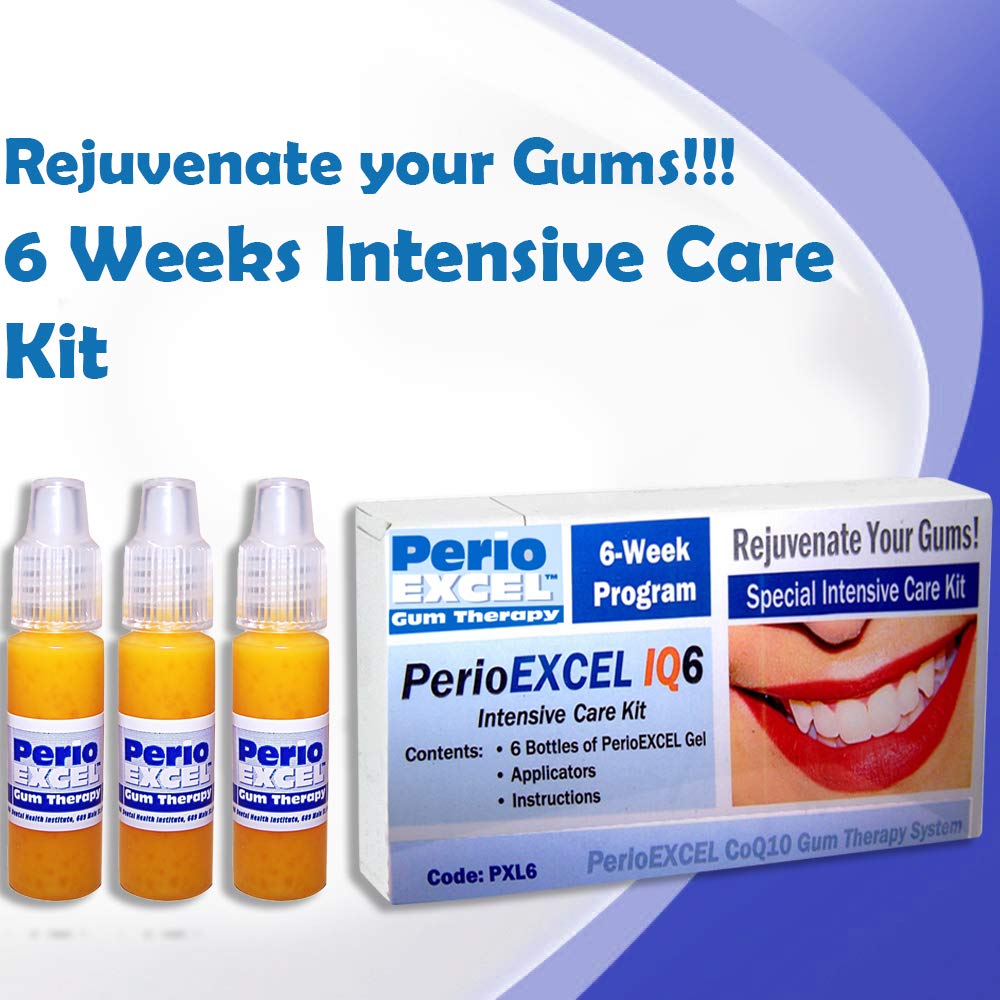 PerioEXCEL IQ6 Gum Therapy Intensive Care Program - CoQ10 Gel for Sensitive Dental Care