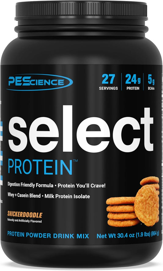 PEScience Select Snickerdoodle Low Carb Protein Powder - 27 Servings, Keto & Gluten Free