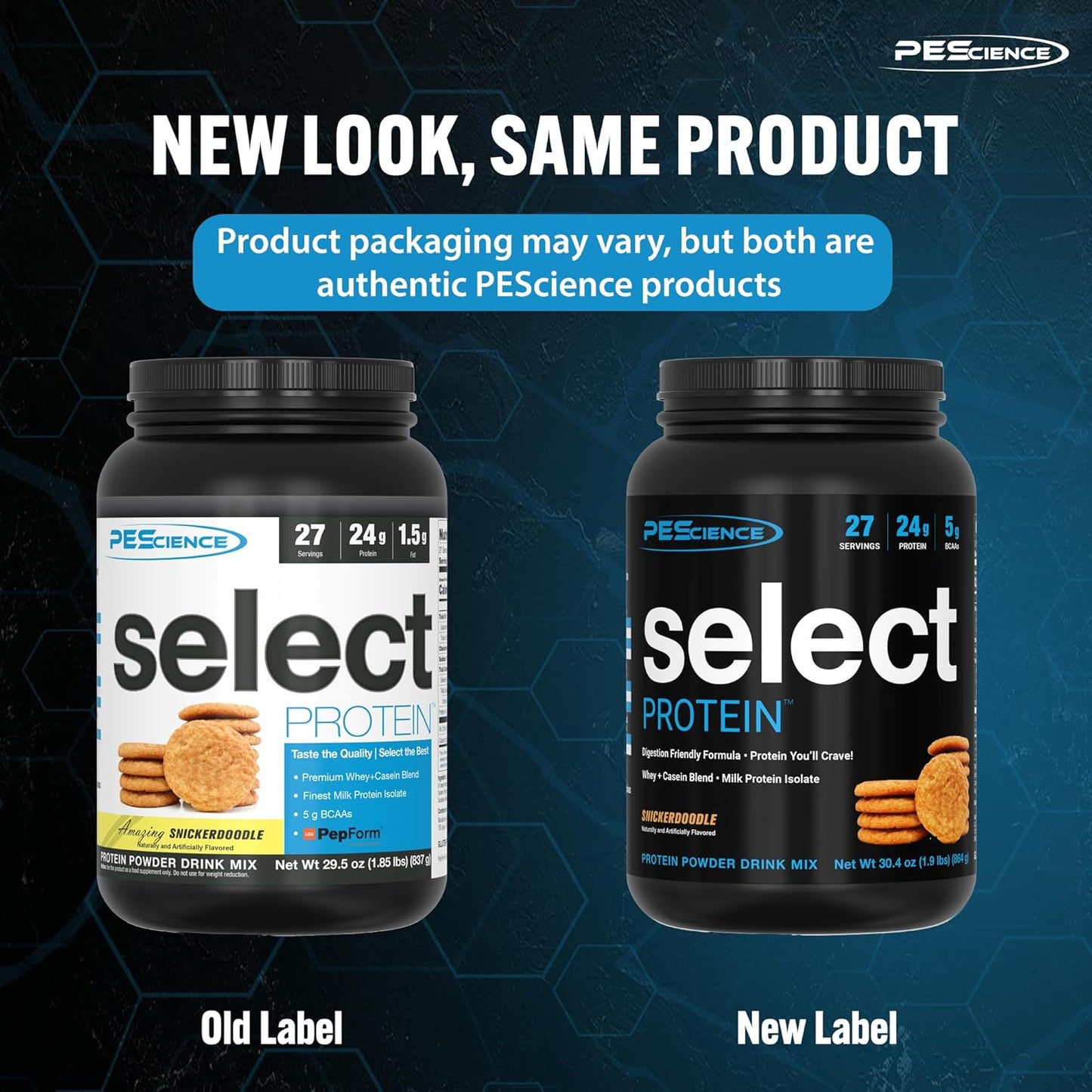 PEScience Select Snickerdoodle Low Carb Protein Powder - 27 Servings, Keto & Gluten Free
