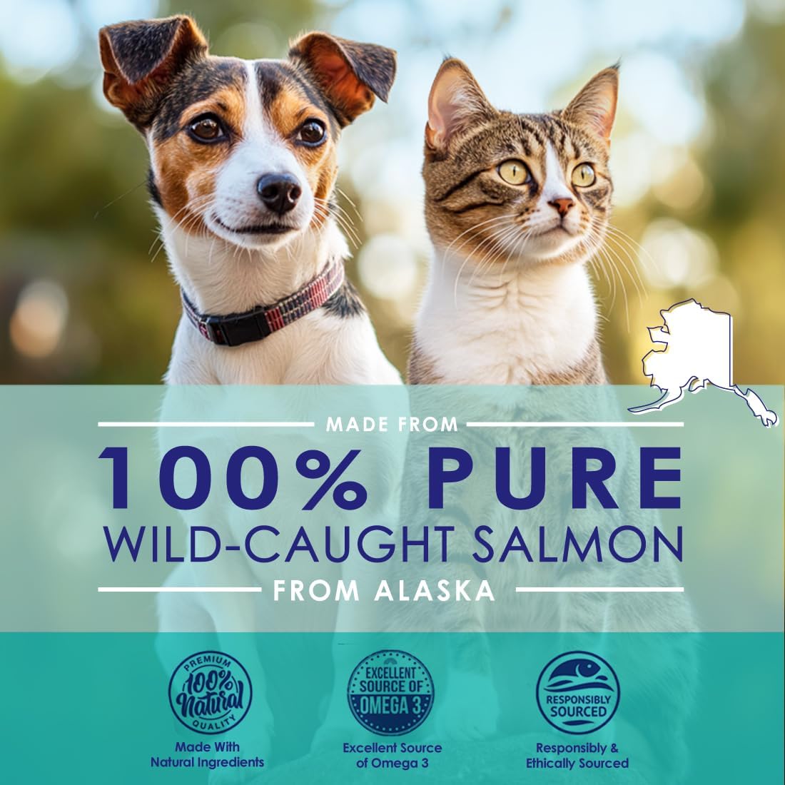 Pet Omega 3 Fish Oil Supplement for Small Dogs & Cats - Natural DHA & EPA Fatty Acids - Healthy Skin & Coat - Reduces Shedding - 500mg - 120 Capsules