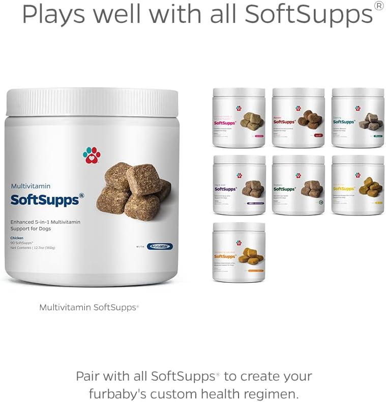 Pet Parents® SoftSupps® Multivitamin for Dogs with Glucosamine Chondroitin, Salmon Oil, Probiotics - 90ct Dog Vitamins for Immune Support