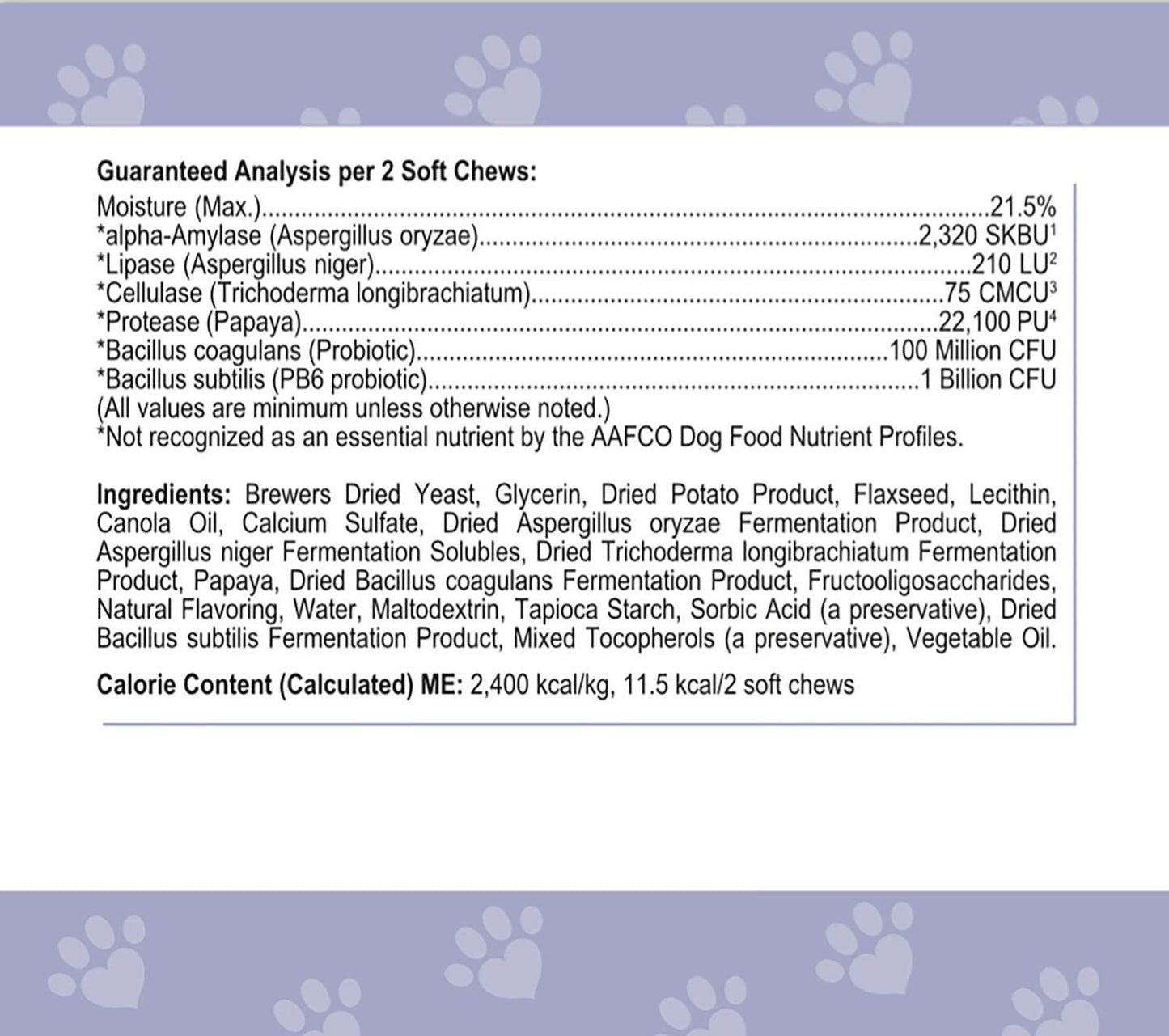 Pet Probiotics and Digestive Enzymes Soft Chews for Dogs - Relieve Diarrhea, Gas, Bloating, Constipation, Upset Stomach - Support for Dog Digestion - Probiotics for Dogs and Puppies