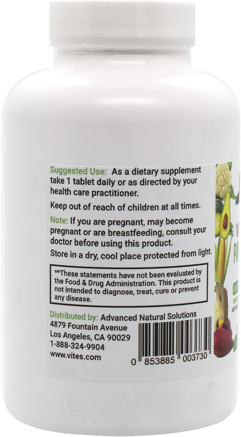 Peter's Choice B5 Pantothenic Acid 250mg Tablets - 500 Count Energy Support Supplement