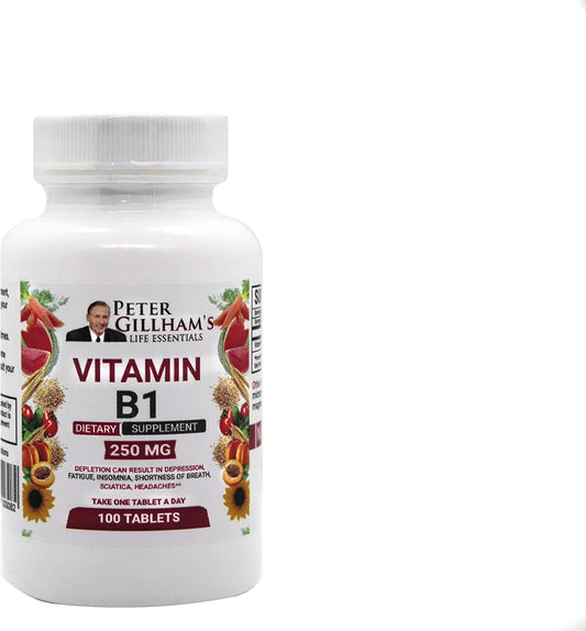 Peter's Choice Vitamin B1 250 mg Tablets - 100 Count Dietary Supplement