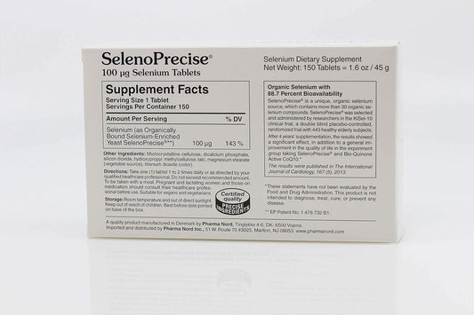 Pharma Nord SelenoPrecise Selenium Supplement for Thyroid, Immune System, Prostate & Heart Health - 100 mcg Tabs - 88.7% Absorption率