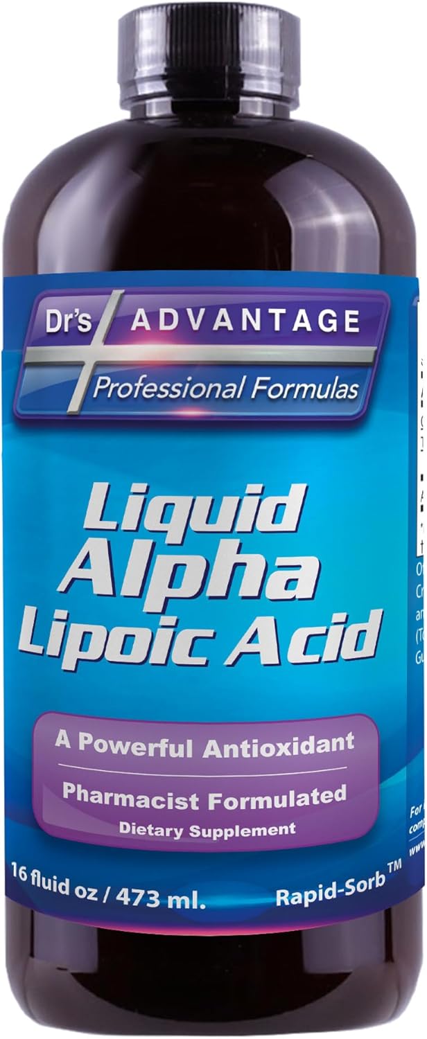 Pharmacist Formulated Liquid Alpha Lipoic Acid Supplement with Rapid-Sorb Technology - 16 fl. oz. Bottle - High Antioxidant Content