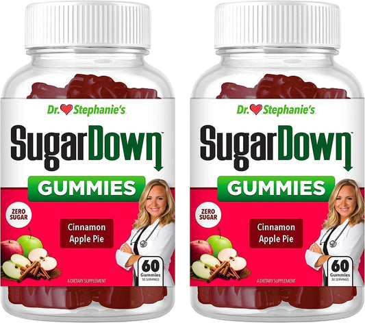 Pharmaganics Dr. Stephanie’s SugarDown Cinnamon Gummies Bundle - 2 Pack - Blood Sugar Support Supplement