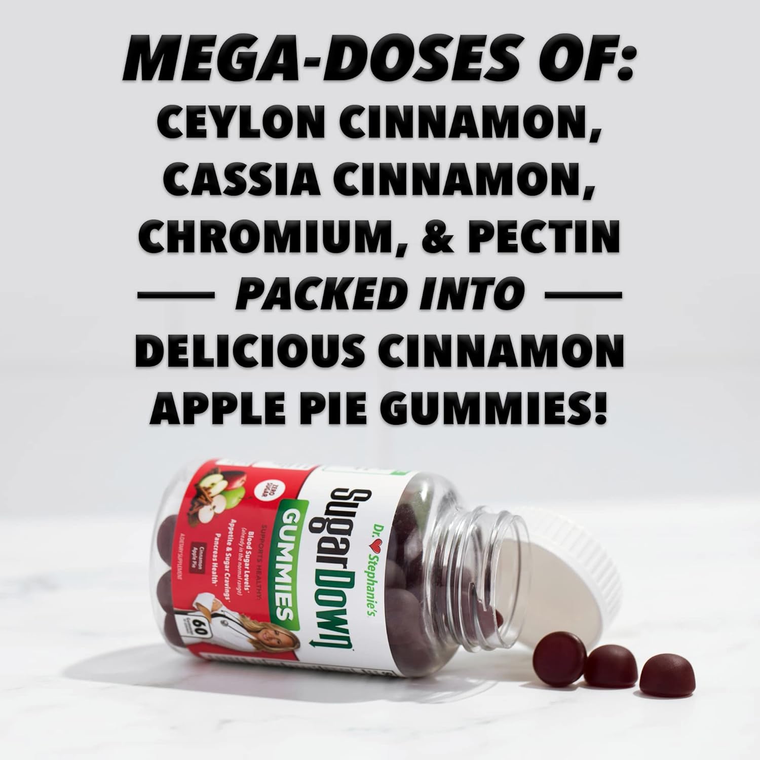 Pharmaganics Dr. Stephanie’s SugarDown Cinnamon Gummies Bundle - 2 Pack - Blood Sugar Support Supplement