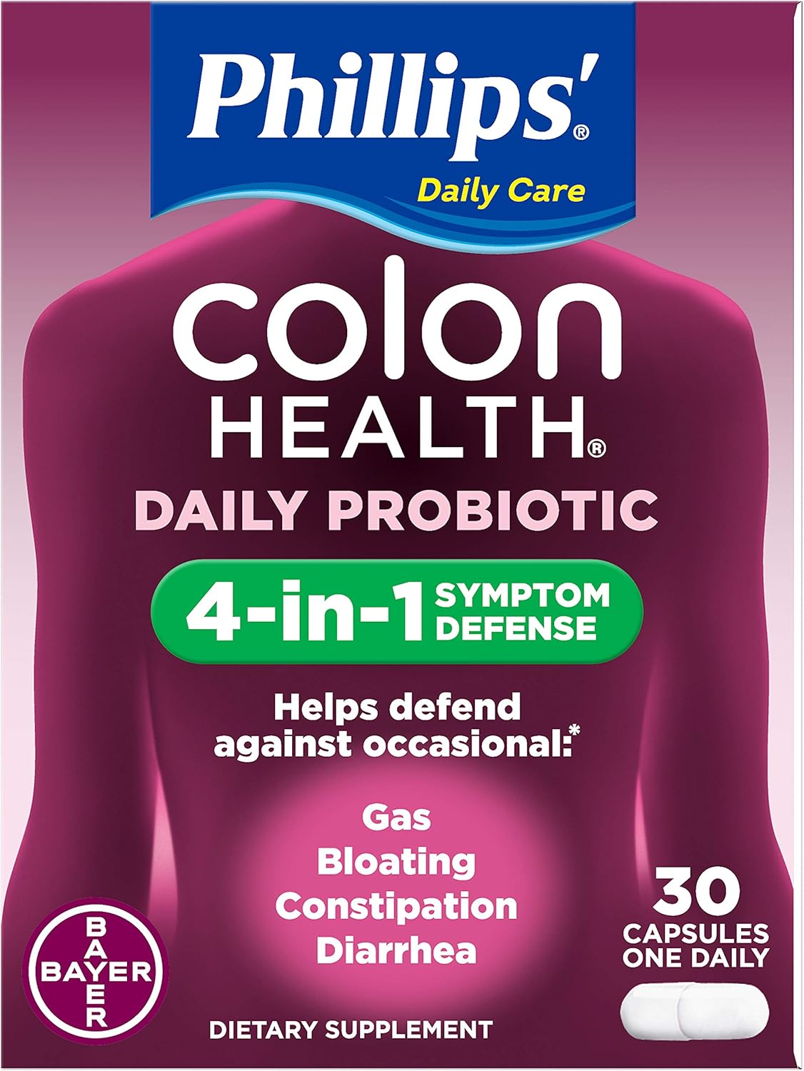 Phillips Colon Health Probiotic Supplement 6-Pack - 30 Capsules Each