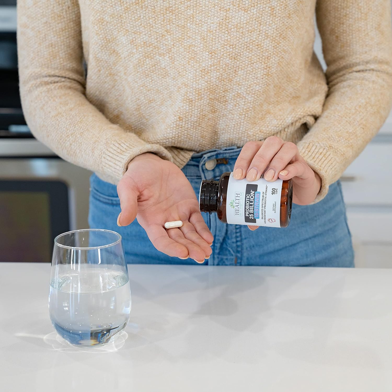 Physician Formulated 25 Billion CFUs Probiotic Supplement with 10 Strains | Acid-Resistant | 100 Veggie Caps - Health As It Ought To Be