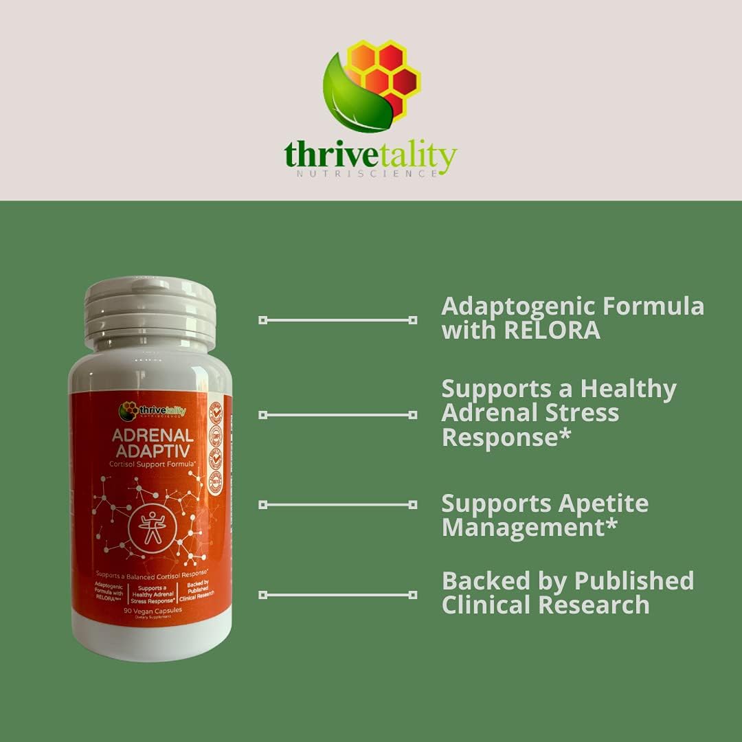Physician Formulated Adrenal Support Formula with Adaptogen Blend - Thrivetality Nutriscience Cortisol Support