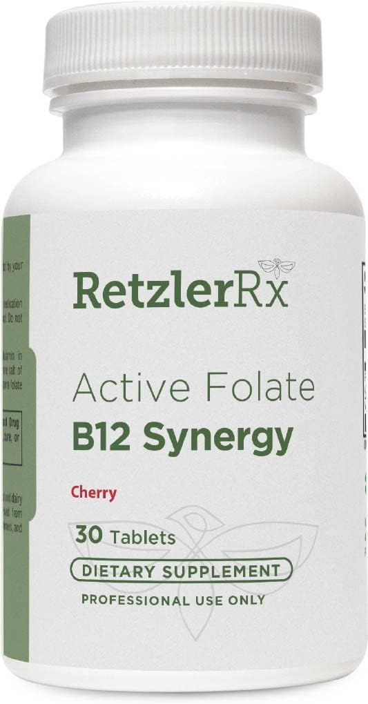 Physician Formulated HormoneSynergy RetzlerRx® Active Folate B12 Synergy Lozenge with Advanced Methylated B12 & L-5-MTHF Formula