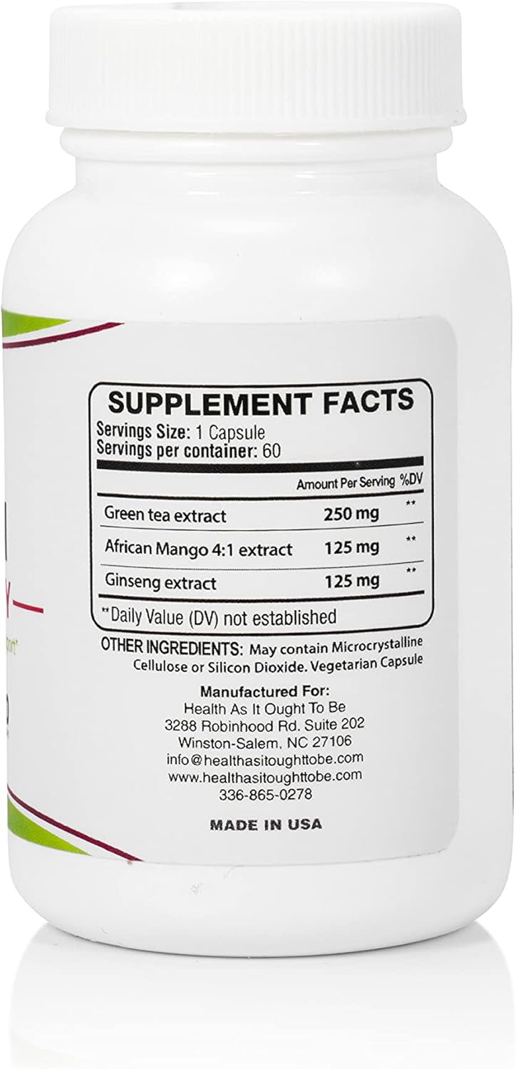 Physician Formulated Leptin Syn3rgy Supplement with Green Tea, African Mango, Ginseng | 60 Capsules for Optimal Health