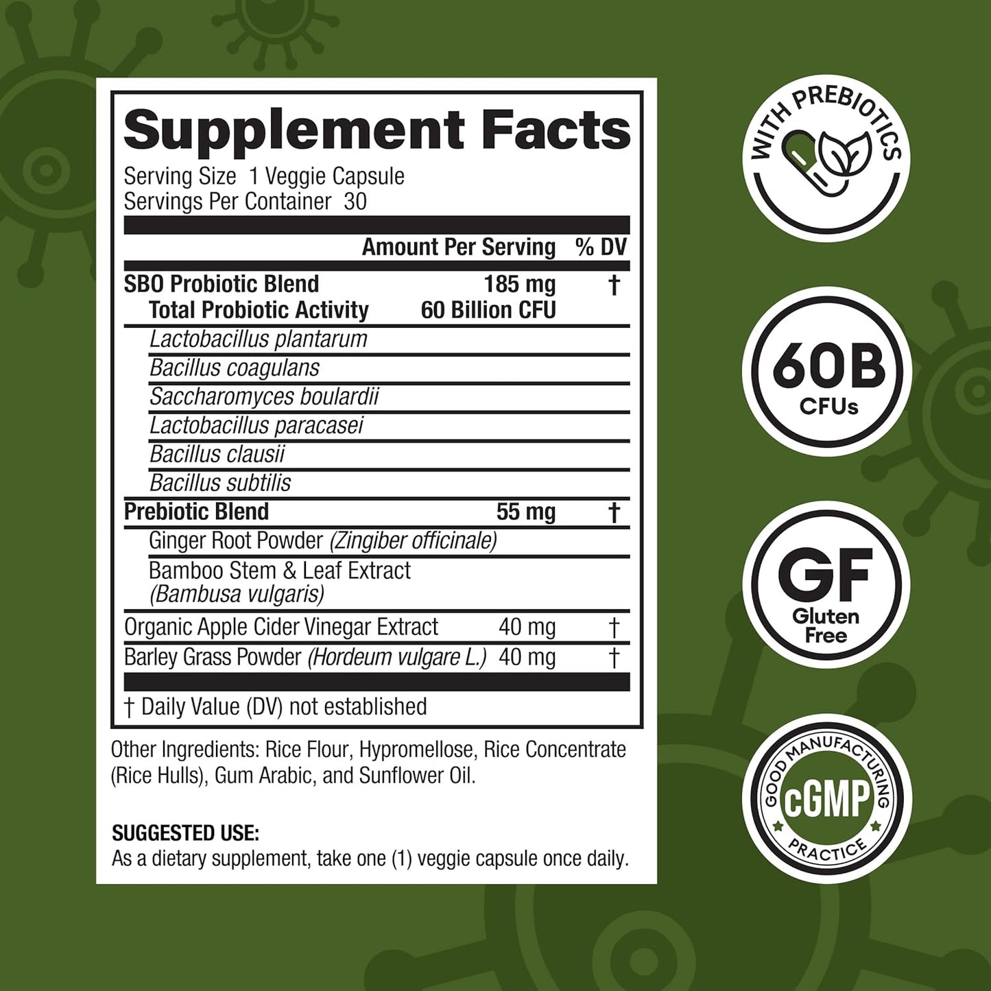Physician's CHOICE Ultra SBO Probiotic and Digestive Enzymes - 60ct Digestive Health Bundle