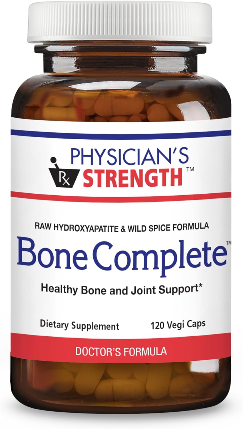 Physician's Strength Bone Complete Capsules - Supports Healthy Bones & Joints - Non-GMO Formula - 60 Servings