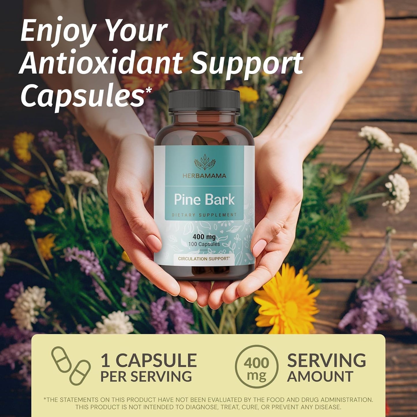 Pine Bark and CoQ10 Bundle - 400mg Capsules & 200mg Gummies - Vegan, Non-GMO - 2 Pack