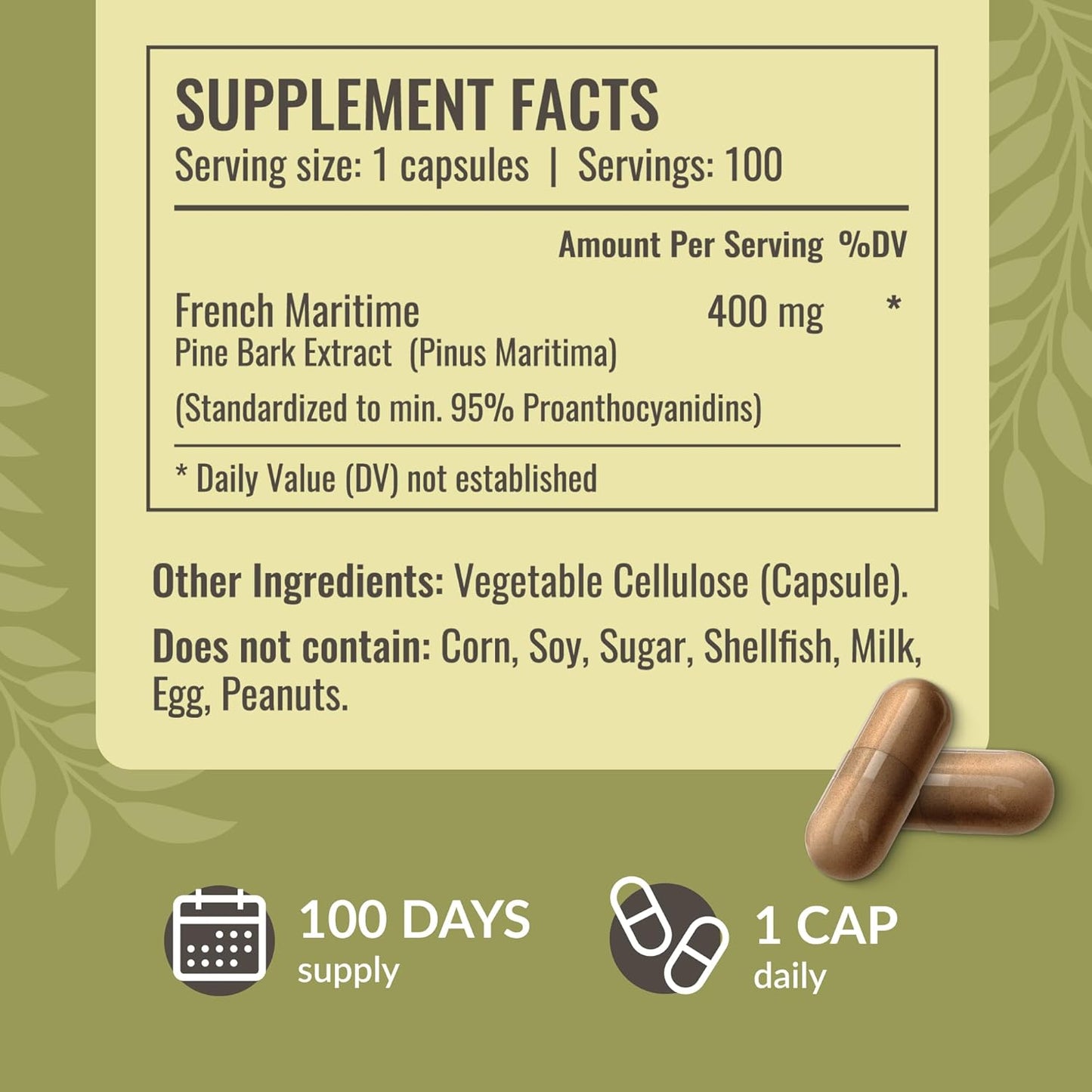 Pine Bark and CoQ10 Bundle - 400mg Capsules & 200mg Gummies - Vegan, Non-GMO - 2 Pack