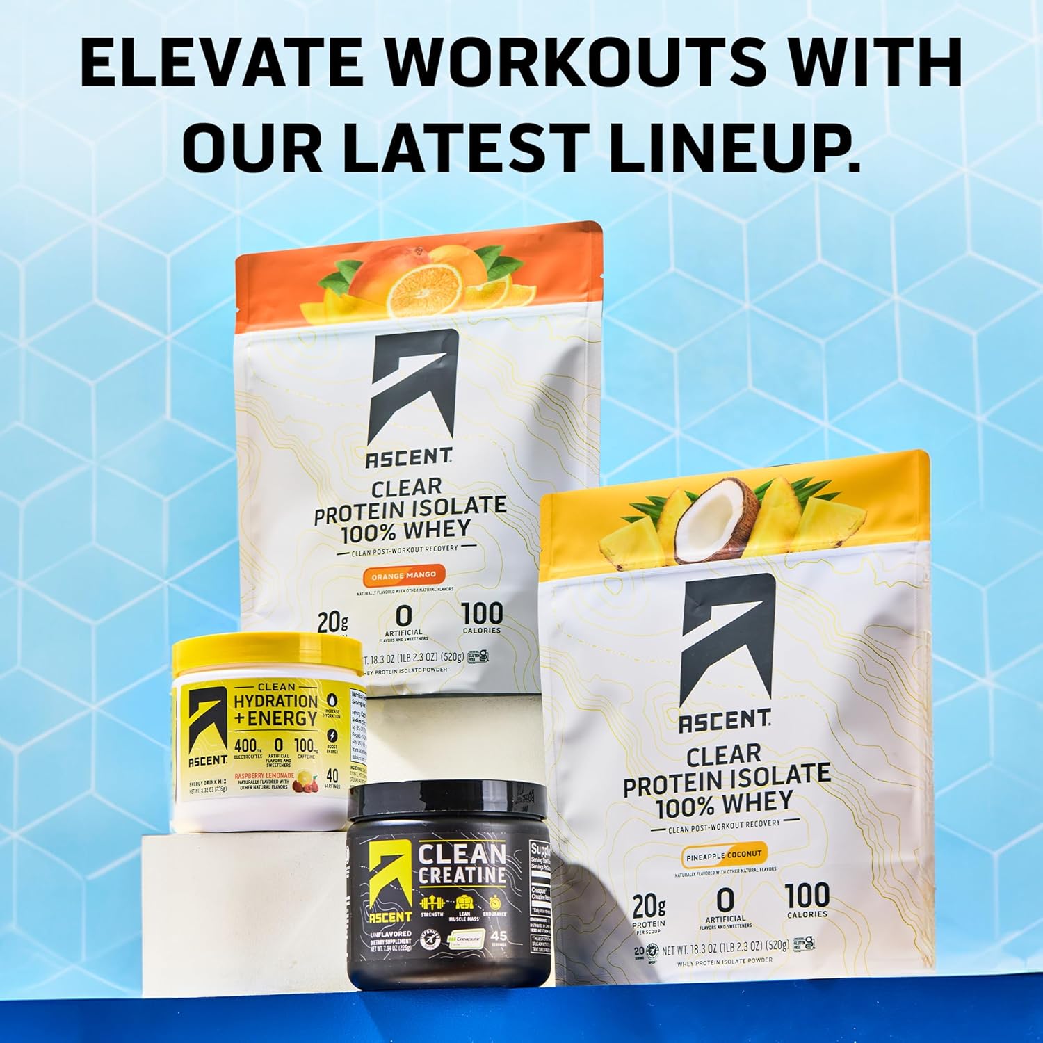 Pineapple Coconut Clear Whey Protein Isolate by Ascent - High-Quality Protein Supplement