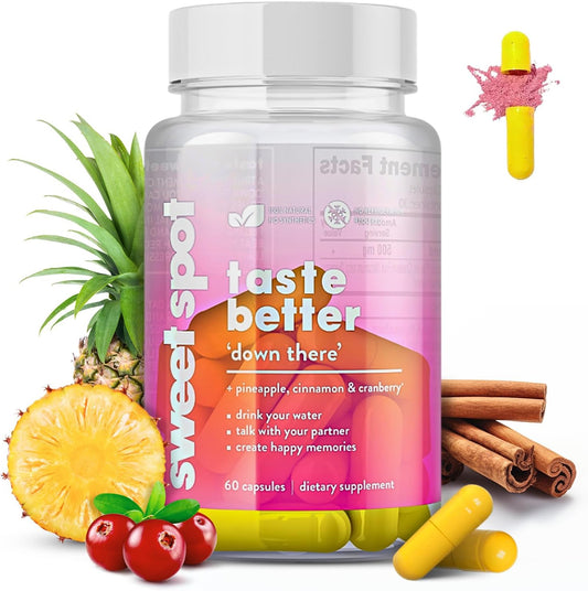 Pineapple Extract Vaginal Probiotics - Freshens Taste & Supports Vaginal Health - Natural pH Balance - 60 Capsules, Made in USA