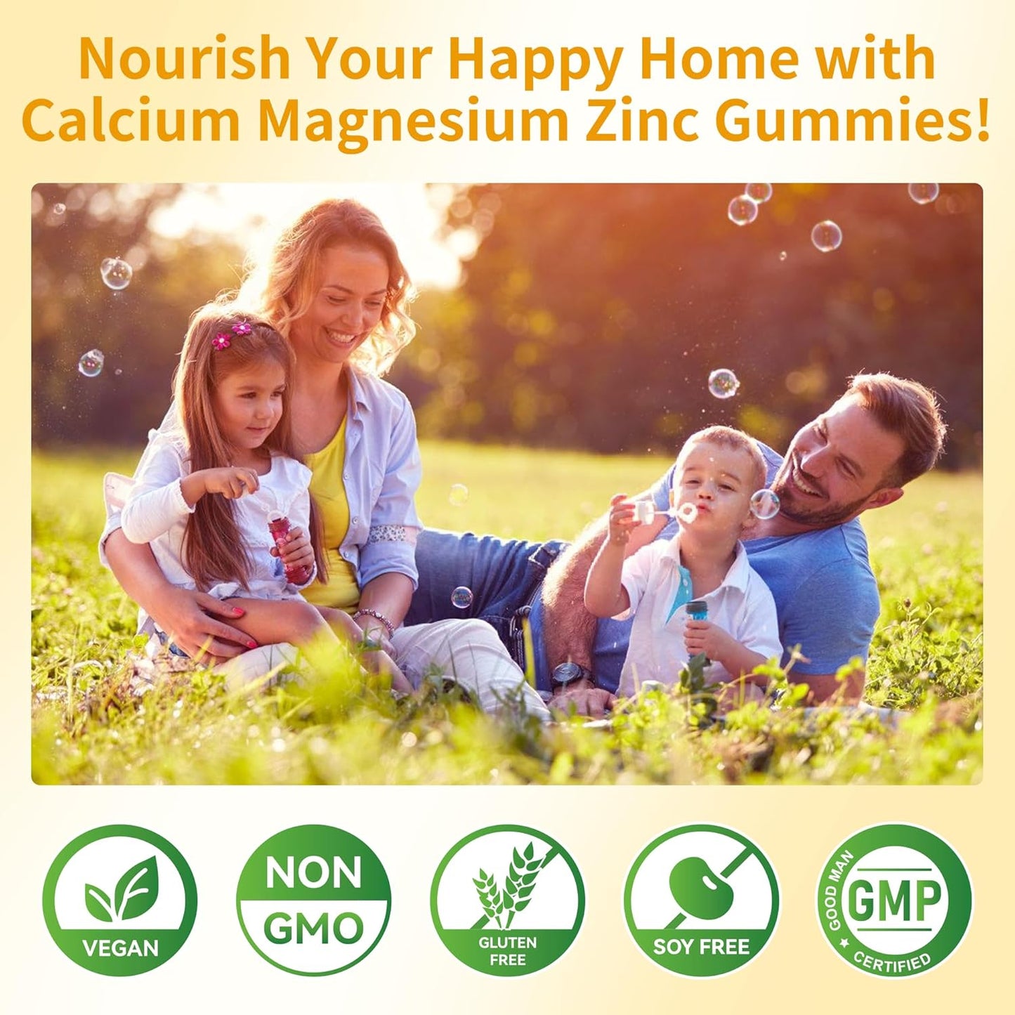 Pineapple Flavored Calcium Magnesium Zinc Gummies with Vitamin D3 and Ashwagandha - 180 Count - High Potency and Enhanced Absorption Formula