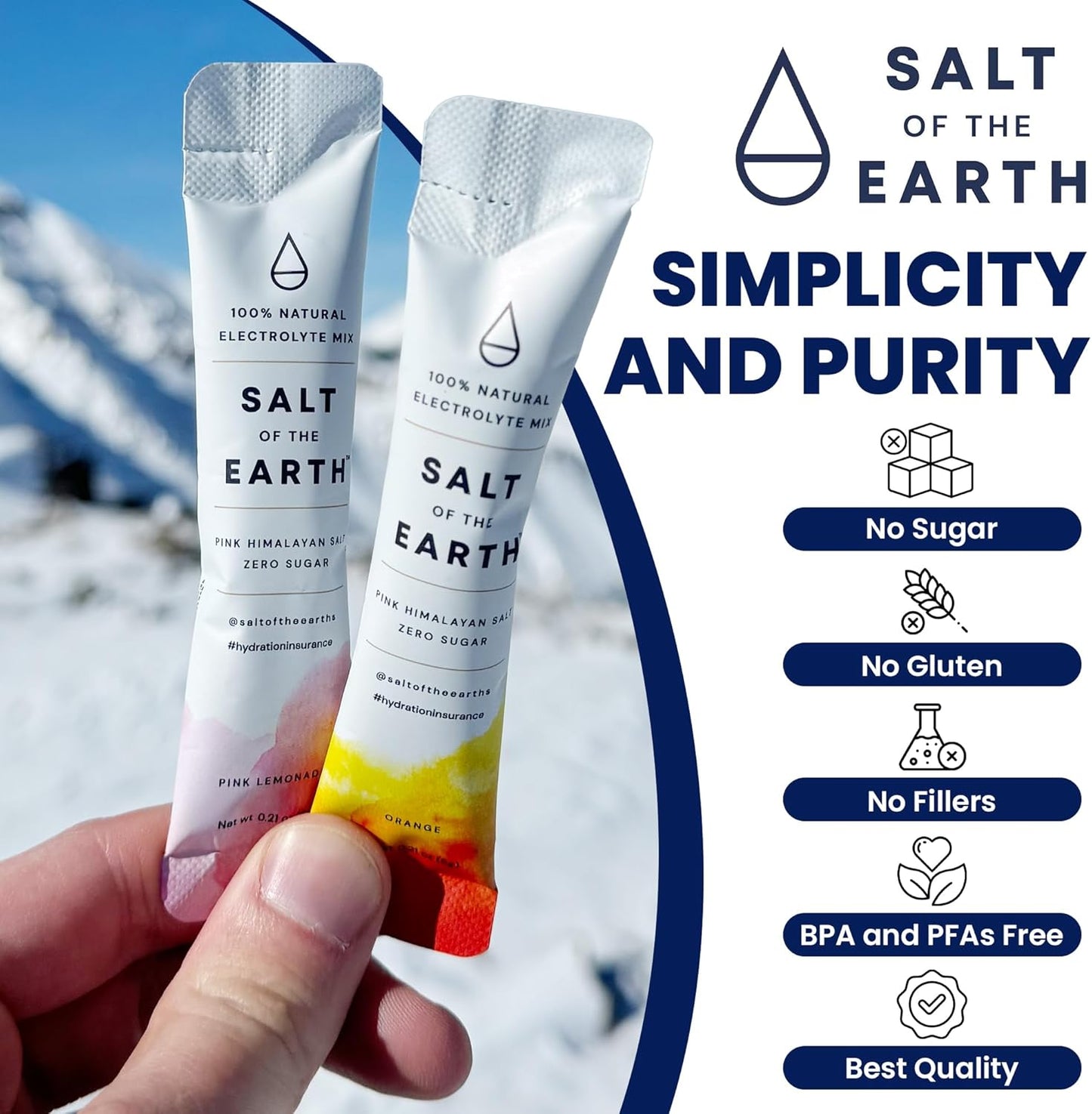 Pink Himalayan Salt Electrolyte Powder Packets - Zero Sugar, Keto & Paleo Friendly - Hydration Boost - 12 Sticks, Pink Lemonade Flavor