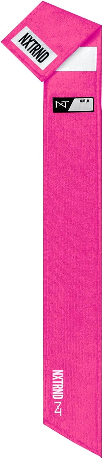 Pink Nxtrnd Streamer Football Towel - Thin Sports Towel for Drying Hands and Football Accessories